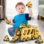 TEMI Diecast Carrier Truck & Engineering Vehicles: Educational Fun