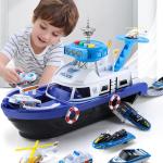 Music Boat Track Toy Set: Educational Fun with Cars, Planes, and Lighting