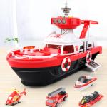 Music Boat Track Toy Set: Educational Fun with Cars, Planes, and Lighting