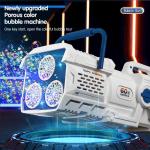 Fully Automatic 60-Hole Electronic Bubble Gun: Bubbly Fun for Children's Gifts