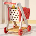 Shop and Play: Kids' Shopping Cart Toy with Fruit Cutting and Kitchen Playset