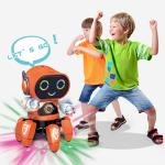 Cute 6-Claw LED Light Musical Dancing Robot: A Kid's Educational Delight!