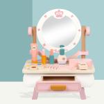 Enchanted Beauty: Wooden Princess Vanity Table with Makeup Accessories