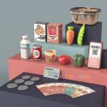 Kids' Shopping Cash Register and Supermarket Toy Set