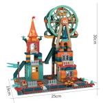 Marble Run Castle: Building Blocks and Car Action Figures Educational Toy Set