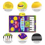 2-in-1 Musical Playmat: Piano Keyboard & Jazz Drum Fun for Kids!