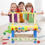 Wooden Tool Table Nut Assembly House: A World of Play and Learning!