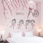 Ballet Dancer Girl Wall Stickers - DIY Flowers and Plants Decals