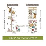 Adorable Cartoon Animals Height Measure Wall Sticker