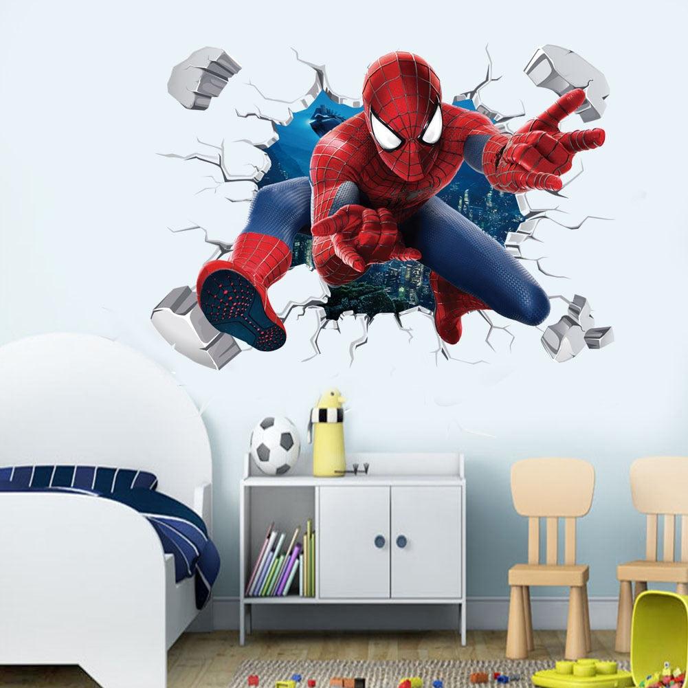 Superhero Adventures Wall Stickers - Spiderman, Captain America, Hulk