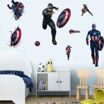 Superhero Adventures Wall Stickers - Spiderman, Captain America, Hulk