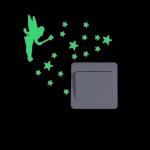 Glow-in-the-Dark Boy Switch Stickers - Kids' Room Decals