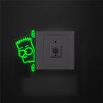 Glow-in-the-Dark Boy Switch Stickers - Kids' Room Decals