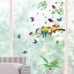 Whimsical Tree Branch Bird Stickers