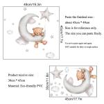 Dreamy Bear Moon Clouds Stars Wall Stickers