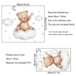 Dreamy Bear Moon Clouds Stars Wall Stickers