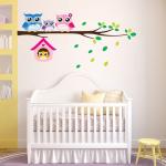 Owl Family on Tree Wall Stickers - Kids' Rooms and Nursery Decor