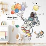 Outer Space Astronaut Wall Sticker for Kids' Rooms and Nursery