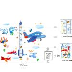 Rocket Height Measure Wall Stickers