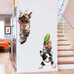 3D Cartoon Animals Wall Stickers - Funny Kids' Room Decor