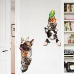 3D Cartoon Animals Wall Stickers - Funny Kids' Room Decor