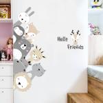 Nordic Cartoon Animals Wall Stickers - Kids' Room Decoration