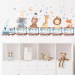 Nordic Cartoon Animals Wall Stickers - Kids' Room Decoration