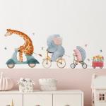 Nordic Cartoon Animals Wall Stickers - Kids' Room Decoration