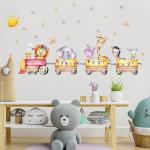 Nordic Cartoon Animals Wall Stickers - Kids' Room Decoration