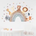 Nordic Cartoon Animals Wall Stickers - Kids' Room Decoration