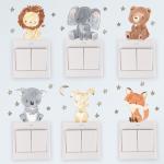 Nordic Cartoon Animals Wall Stickers - Kids' Room Decoration