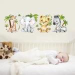 Nordic Cartoon Animals Wall Stickers - Kids' Room Decoration