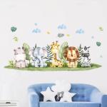 Nordic Cartoon Animals Wall Stickers - Kids' Room Decoration