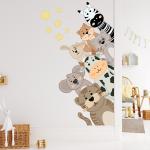 Nordic Cartoon Animals Wall Stickers - Kids' Room Decoration