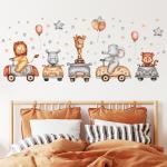 Nordic Cartoon Animals Wall Stickers - Kids' Room Decoration