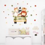 Nordic Cartoon Animals Wall Stickers - Kids' Room Decoration