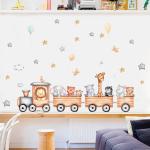 Nordic Cartoon Animals Wall Stickers - Kids' Room Decoration