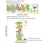 Animal and Coconut Tree Wall Sticker - Kids' Room Decor