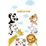 Whimsical Cartoon Animals Wall Stickers - DIY Lion, Fox, Giraffe Decals