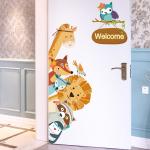 Whimsical Cartoon Animals Wall Stickers - DIY Lion, Fox, Giraffe Decals