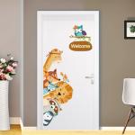 Whimsical Cartoon Animals Wall Stickers - DIY Lion, Fox, Giraffe Decals