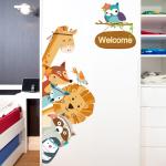 Whimsical Cartoon Animals Wall Stickers - DIY Lion, Fox, Giraffe Decals