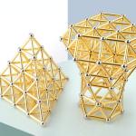 Golden Variety Magnetic Building Blocks - 3D Construction Set