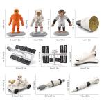 Miniature Astronaut Action Figures Model Set - Space Theme, 10pcs