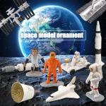 Miniature Astronaut Action Figures Model Set - Space Theme, 10pcs