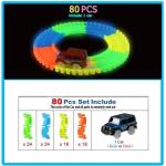 Race Tracker Glow Set - 5 LED Light Track Car with Flexible Design