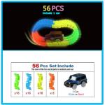 Race Tracker Glow Set - 5 LED Light Track Car with Flexible Design