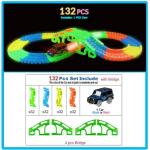 Race Tracker Glow Set - 5 LED Light Track Car with Flexible Design