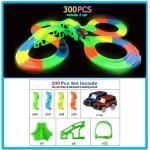 Race Tracker Glow Set - 5 LED Light Track Car with Flexible Design