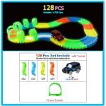 Race Tracker Glow Set - 5 LED Light Track Car with Flexible Design